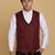 Maroon waistcoat for men