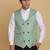 Leaf green waistcoat for men