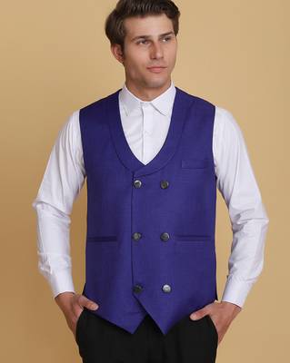 Purple waistcoat for men 1