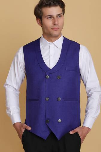Purple waistcoat for men