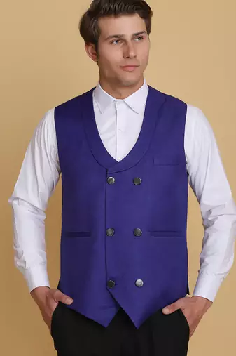 Purple waistcoat for men