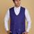 Purple waistcoat for men