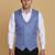 Light blue waistcoat for men
