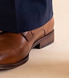 Men blue modal relaxed straight fit pleated trousers