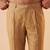 Men tan modal relaxed straight fit pleated trousers