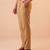 Men tan modal relaxed straight fit pleated trousers