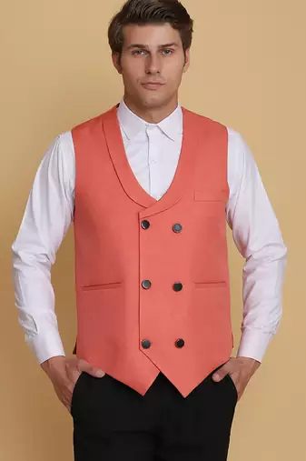 Pink waistcoat for men