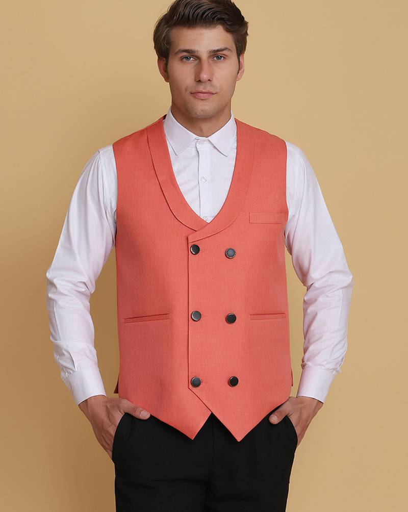 Pink waistcoat for men