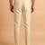 Men cream modal relaxed straight fit pleated trousers