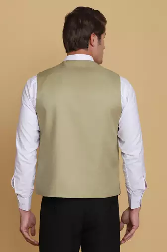 Green waistcoat for men