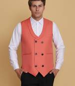 Peach waistcoat for men
