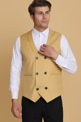 Golden waistcoat for men