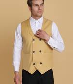Golden waistcoat for men