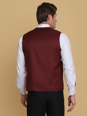 Maroon waistcoat for men 2