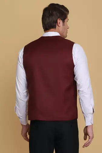 Maroon waistcoat for men