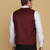 Maroon waistcoat for men