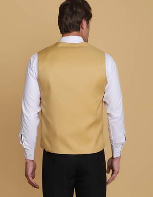 Golden waistcoat for men 2