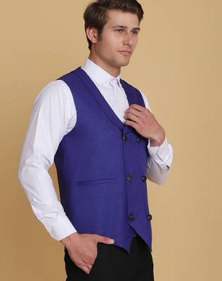 Purple waistcoat for men 4