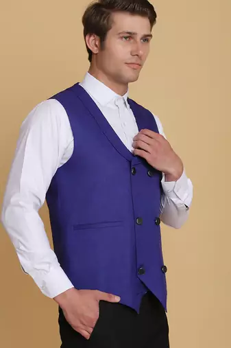 Purple waistcoat for men