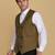 Mehndi green waistcoat for men