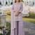 Lavender chiffon semi stitched suit with embroidery thread & khatli work