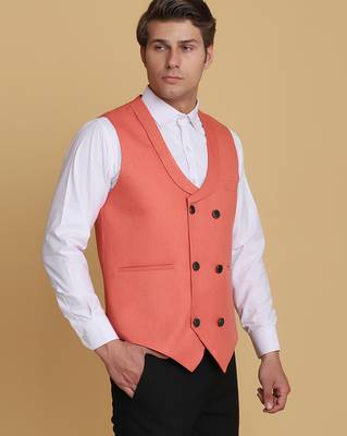 Pink waistcoat for men 3