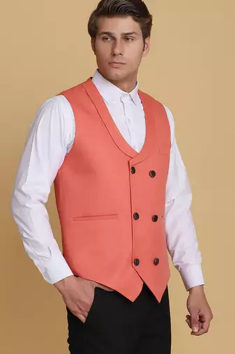 Pink waistcoat for men