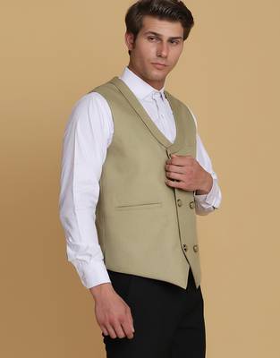 Green waistcoat for men 4