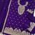 Violet chinon semi stitched suit with embroidery coding & sequence work