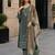 D green georgette semi stitched suit with embroidery coding & sequence work