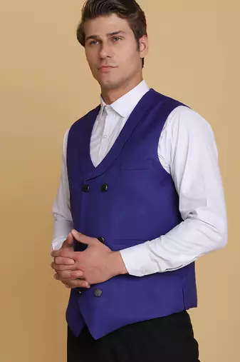 Purple waistcoat for men