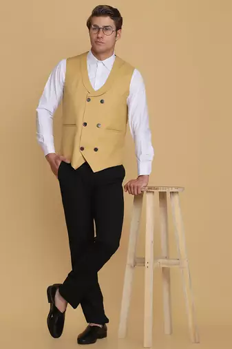 Golden waistcoat for men