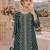 green georgette semi stitched suit with embroidery coding & sequence work