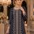 D blue georgette semi stitched suit with embroidery coding & sequence work