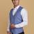 Light blue waistcoat for men
