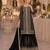 Black georgette semi stitched suit with embroidery coding & sequence work