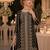 Black georgette semi stitched suit with embroidery coding & sequence work