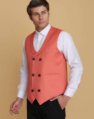 Pink waistcoat for men 4