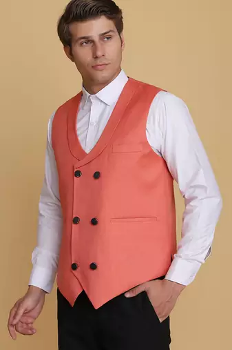 Pink waistcoat for men