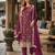 Maroon embroderied silk semi-stitched salwar suit
