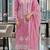 Pink  embroderied silk semi-stitched salwar suit