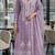 Light-lavender embroderied silk semi-stitched salwar suit