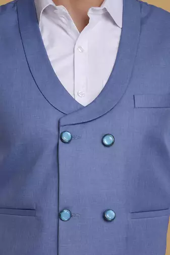 Light blue waistcoat for men