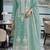 Light-green embroderied silk semi-stitched salwar suit