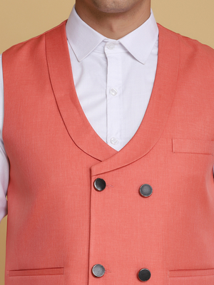 Pink waistcoat for men 5