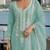 Light-green embroderied silk semi-stitched salwar suit