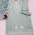 Light-green embroderied silk semi-stitched salwar suit