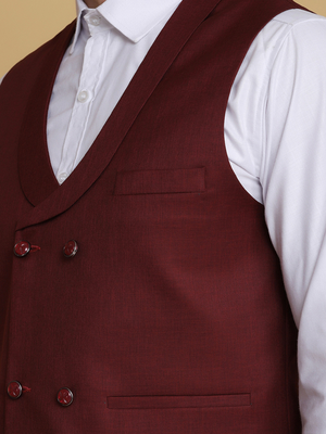 Maroon waistcoat for men 5
