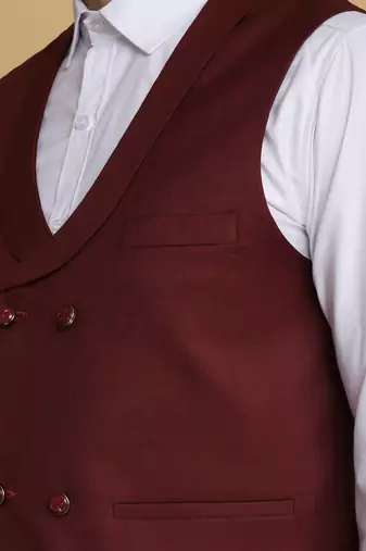 Maroon waistcoat for men