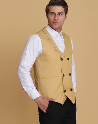 Golden waistcoat for men 4